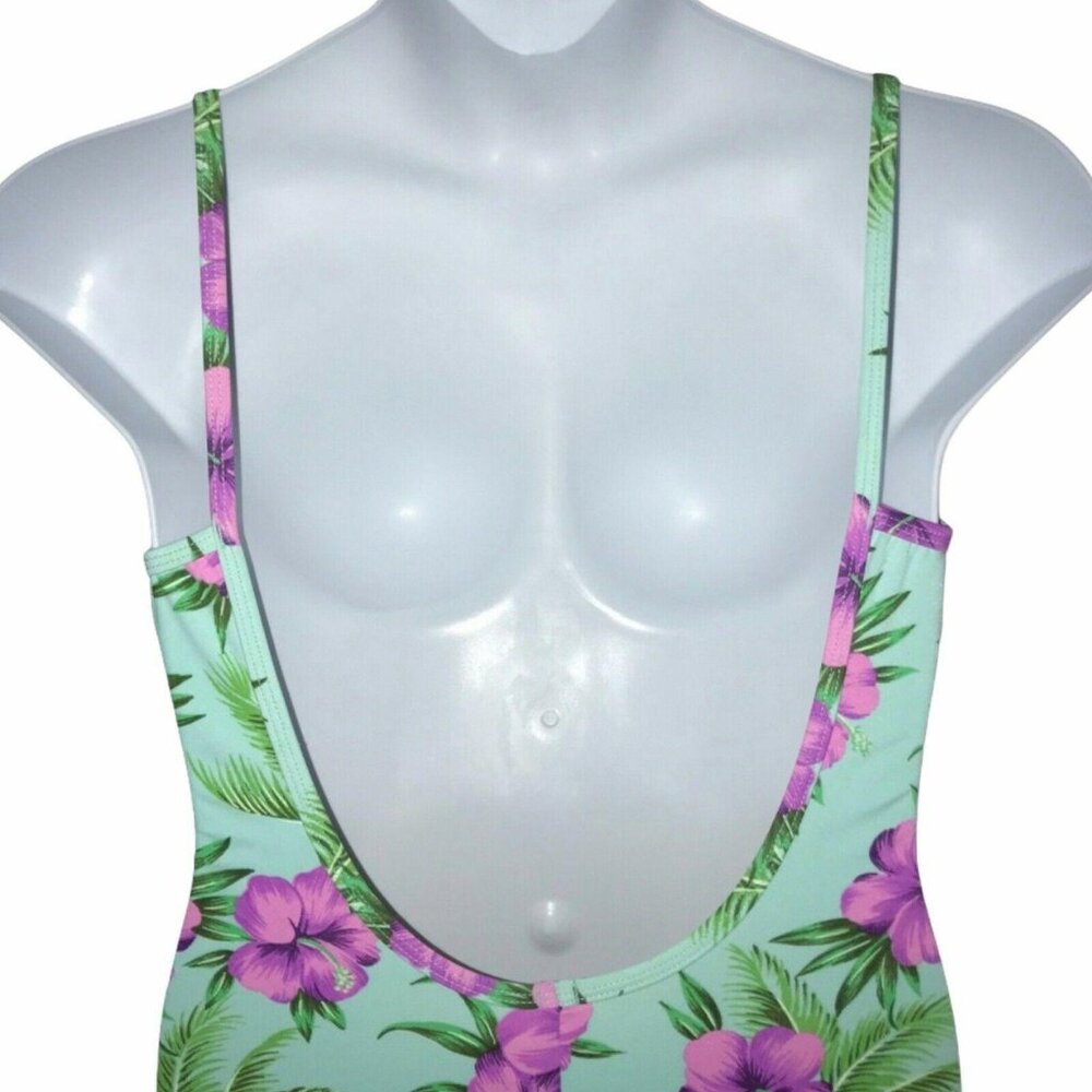 NWT Leilani One Piece Swimsuit Womens Plus Size 16 Hawaiian Floral Plumeria - Picture 7 of 9